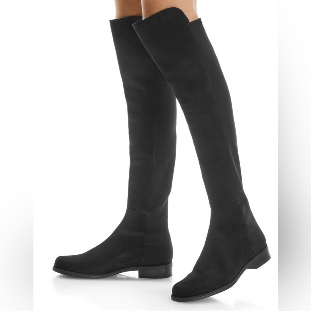 Stuart Weitzman | 5050 Over-the-Knee Boots in Black Suede (US 9.5)